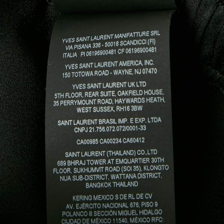 Pre Owned Saint Laurent Black Logo Embroidery Satin Contrast Trimmed Joggers S