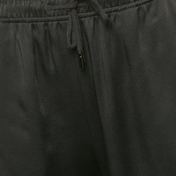 Pre Owned Saint Laurent Black Logo Embroidery Satin Contrast Trimmed Joggers S