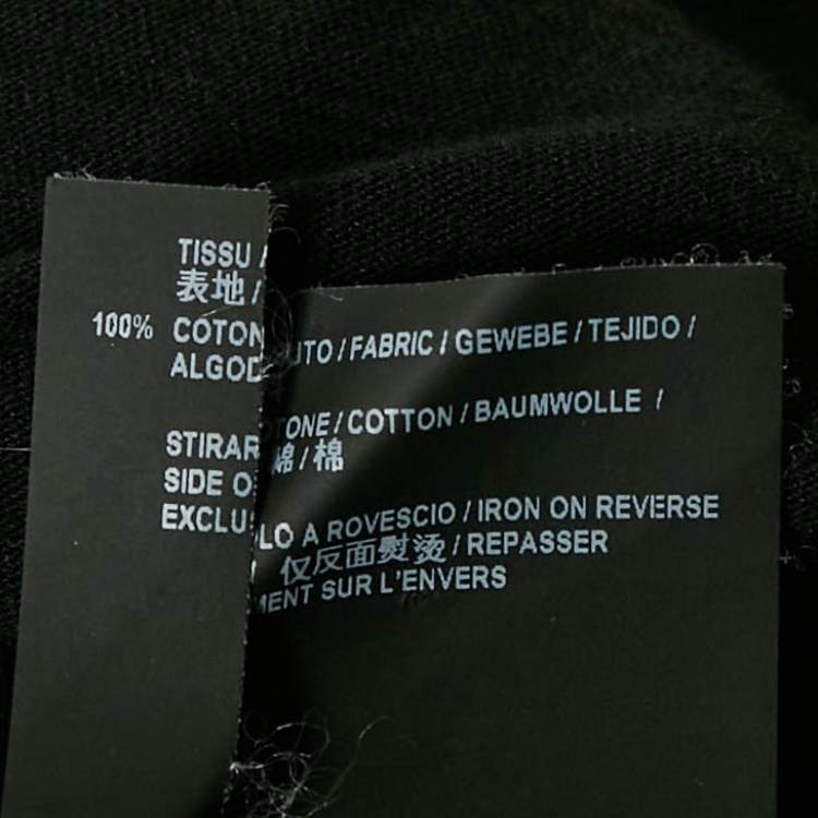 Pre Owned Saint Laurent Paris Black Eiffel Tower Print Jersey T-Shirt XS