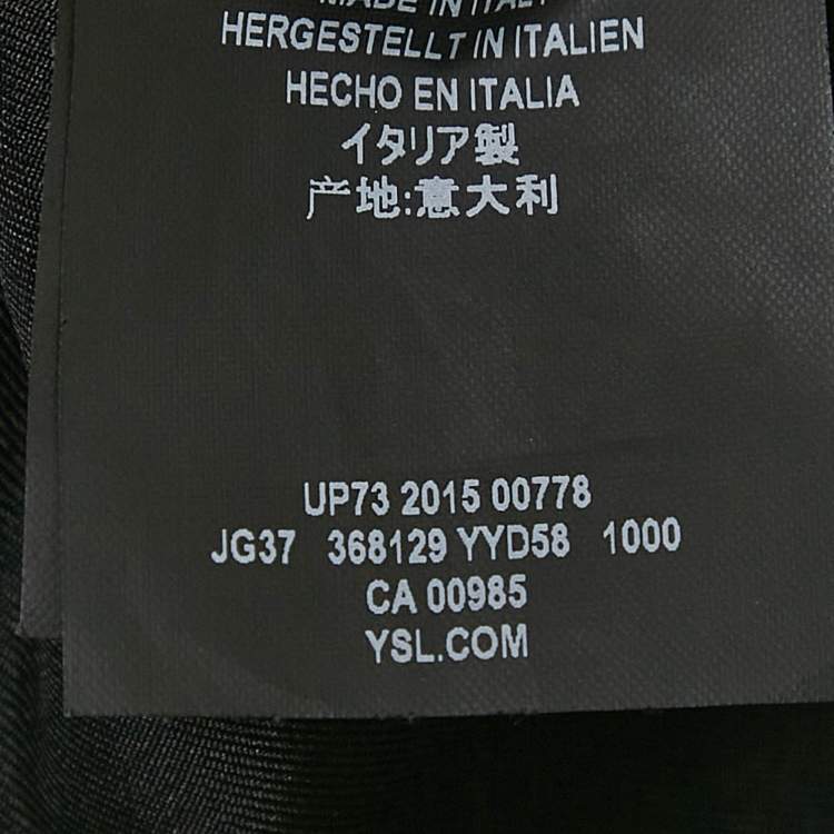 Pre Owned Saint Laurent Black Wool Mini Skirt M