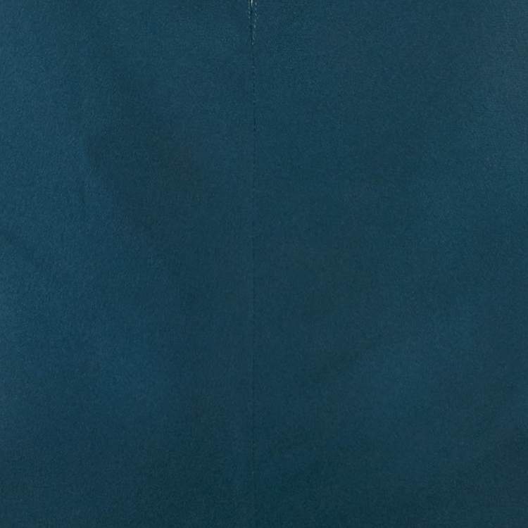 Pre Owned Saint Laurent Paris Blue Crepe Tie-Up Neck Detail Mini Dress L
