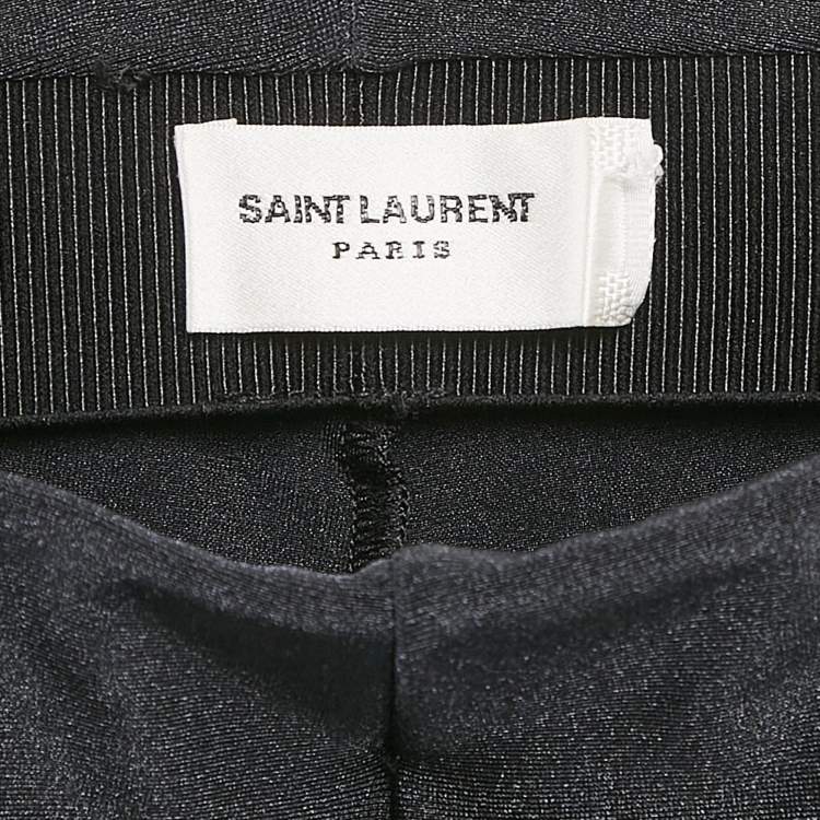 Pre Owned Saint Laurent Navy Blue Jersey Tights XS