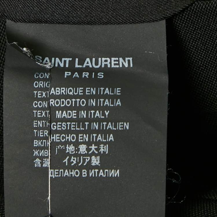 Pre Owned Saint Laurent Black Wool Pleated Shorts S
