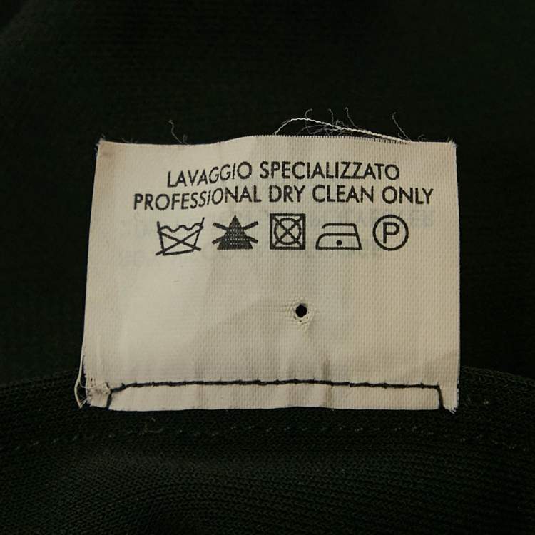 Pre Owned Saint Laurent Vintage Black Jersey Twist Detail Short Dress L