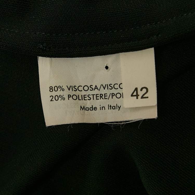 Pre Owned Saint Laurent Vintage Black Jersey Twist Detail Short Dress L