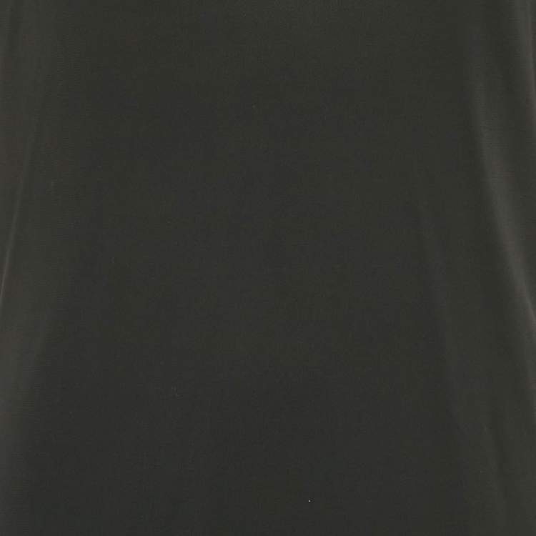 Pre Owned Saint Laurent Vintage Black Jersey Twist Detail Short Dress L