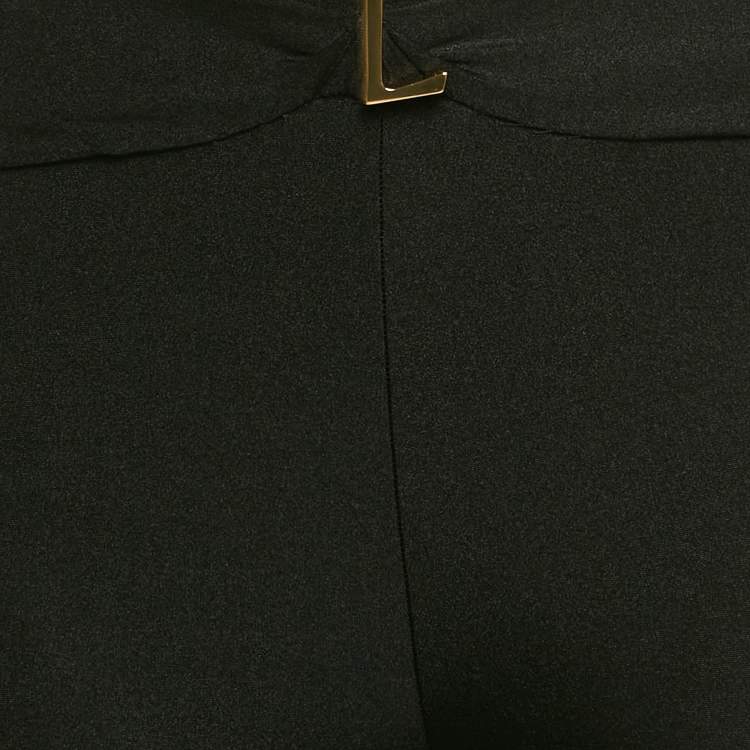 Pre Owned Saint Laurent Black/Red Jersey Cut-Out Strapless Jumpsuit One Size 