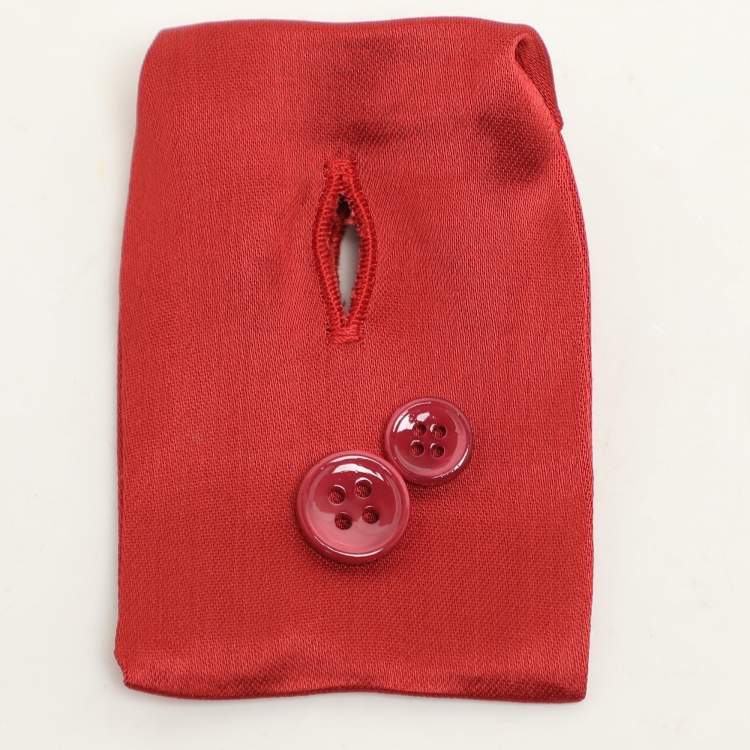 Pre Owned Saint Laurent Red Viscose Long Sleeve Shirt L