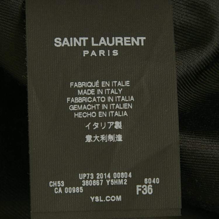 Pre Owned Saint Laurent Brown Nubuck Suede Button Front Jacket S