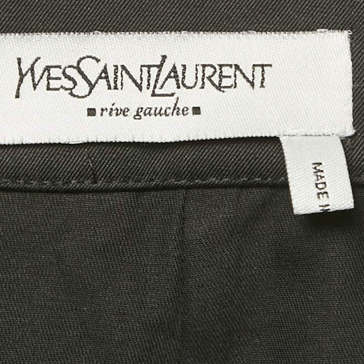 Pre Owned Saint Laurent Paris Black Cotton Short Skirt L