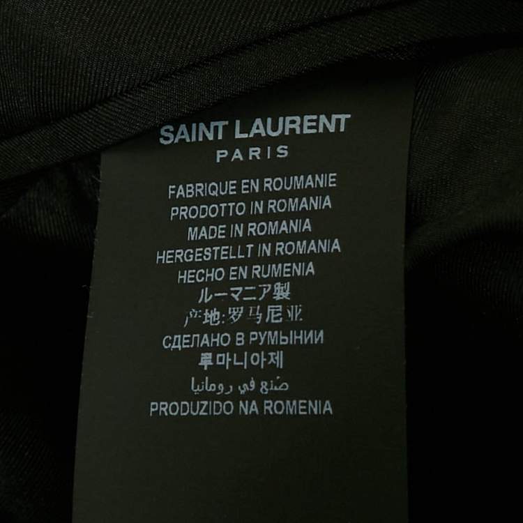 Pre Owned Saint Laurent Black Wool Single Breasted Blazer M