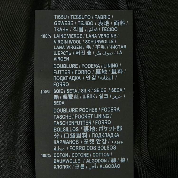 Pre Owned Saint Laurent Black Wool Single Breasted Blazer M