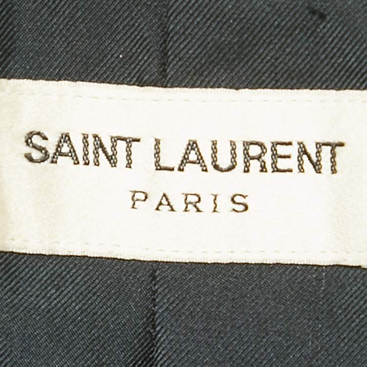 Pre Owned Saint Laurent Black Wool Single Breasted Blazer M