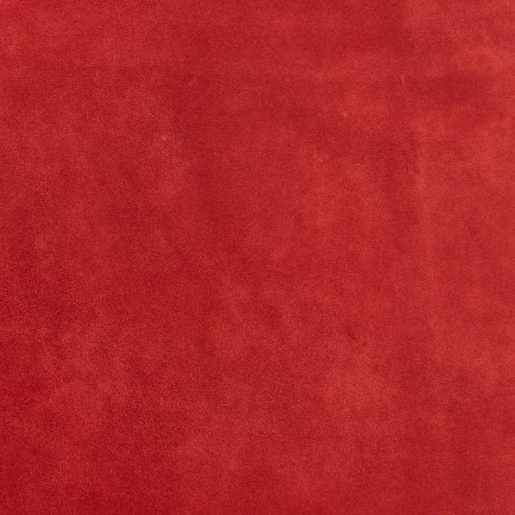 Pre Owned Saint Laurent Red Suede Mini Skirt S