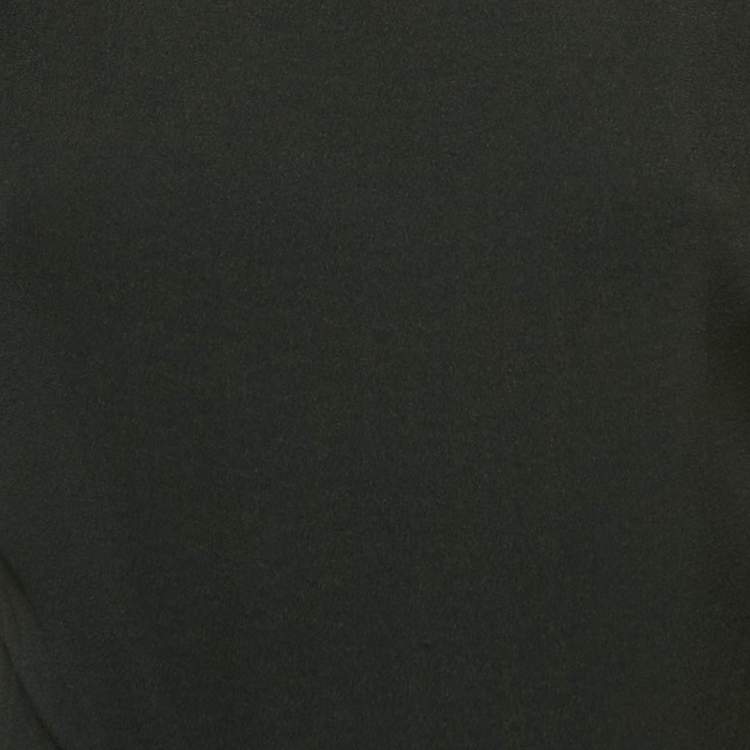 Pre Owned Saint Laurent Black Crepe Gathered Mini Dress S