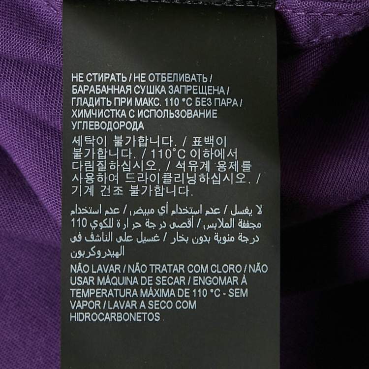 Pre Owned Saint Laurent Purple Button Front Shirt S