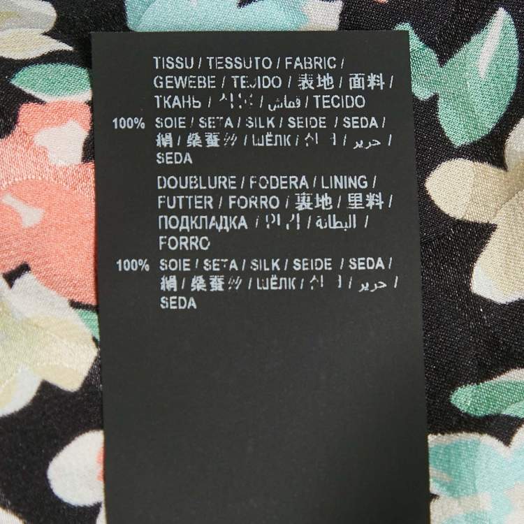 Pre Owned Saint Laurent Multicolor Floral Silk Mini Dress S