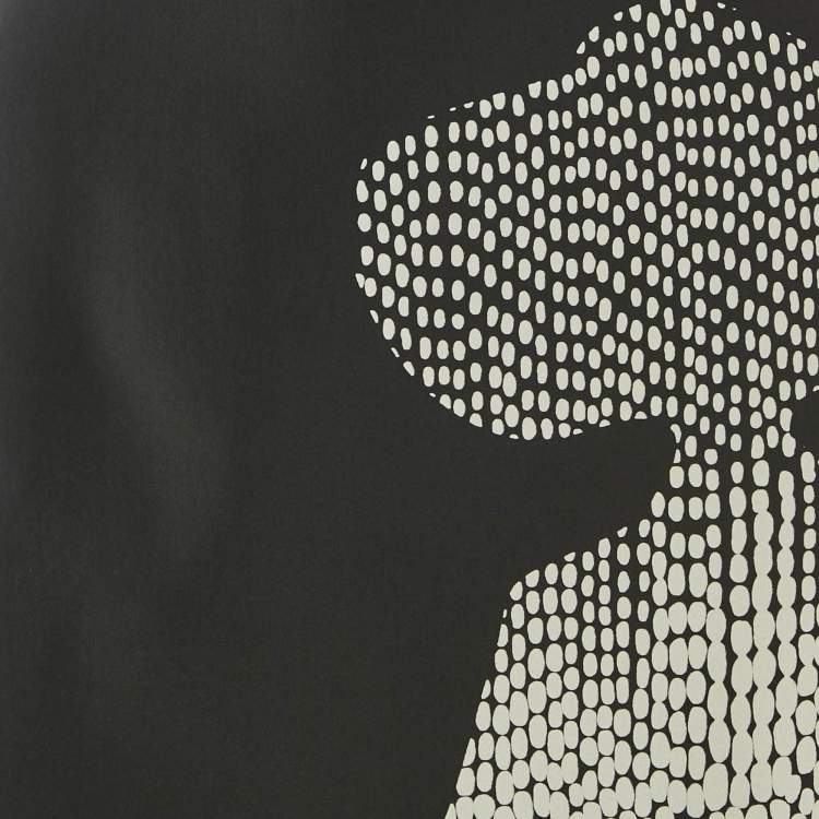 Pre Owned Saint Laurent Paris Black Printed Silk Mini Skirt M