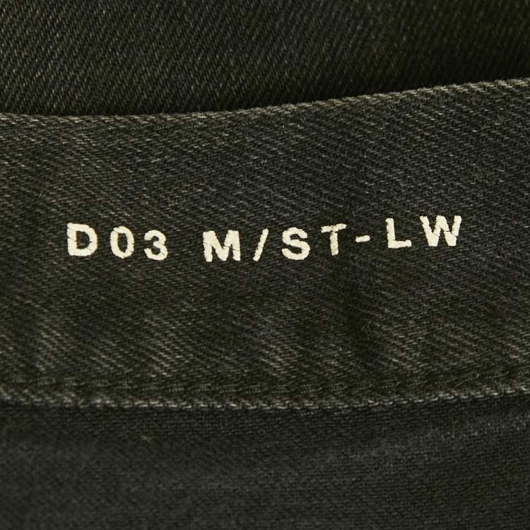 Pre Owned Saint Laurent Black Faded Denim Skinny Jeans M Waist 30"