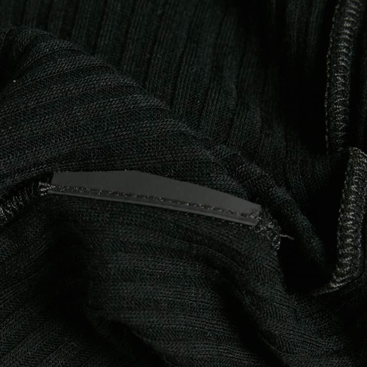 Pre Owned Saint Laurent Black Rib Knit Tank Top XS