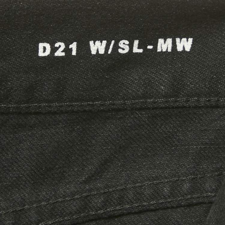 Pre Owned Saint Laurent Black Denim Crossover Slim Fit Jeans M Waist 29"  