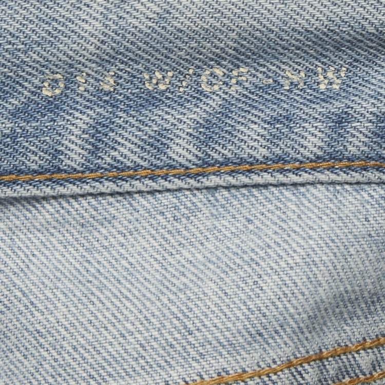 Pre Owned Saint Laurent Paris Blue Faded Denim Skinny Jeans M Waist 28"