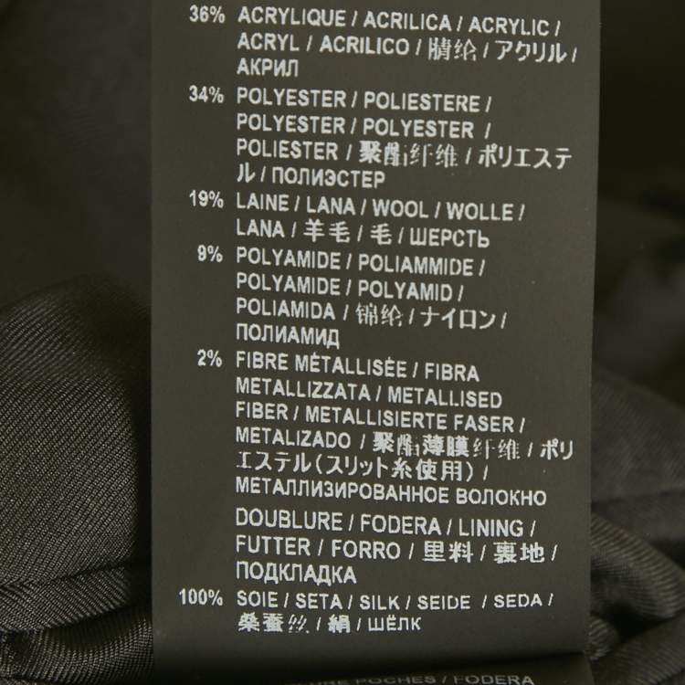 Pre Owned Saint Laurent Black Sequin Tweed Blazer S
