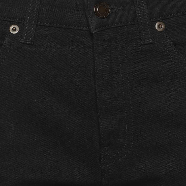 Pre Owned Saint Laurent Black Denim Shorts XS