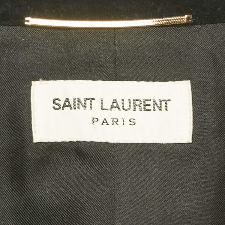 Pre Owned Saint Laurent Paris Navy Blue Velvet Blazer S
