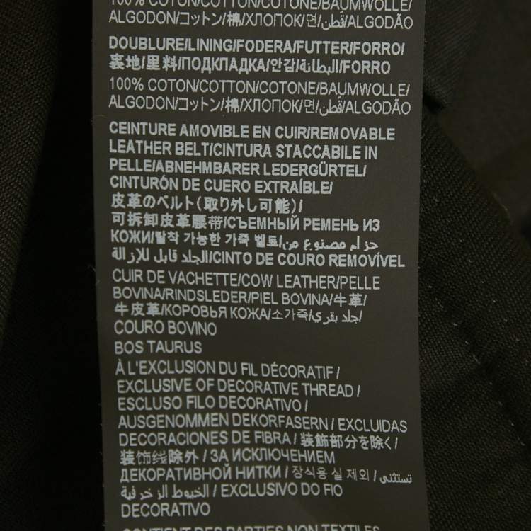 Pre Owned بنطلون سان لوران قطن أسود كارغو مقاس وسط 30 بوصة
