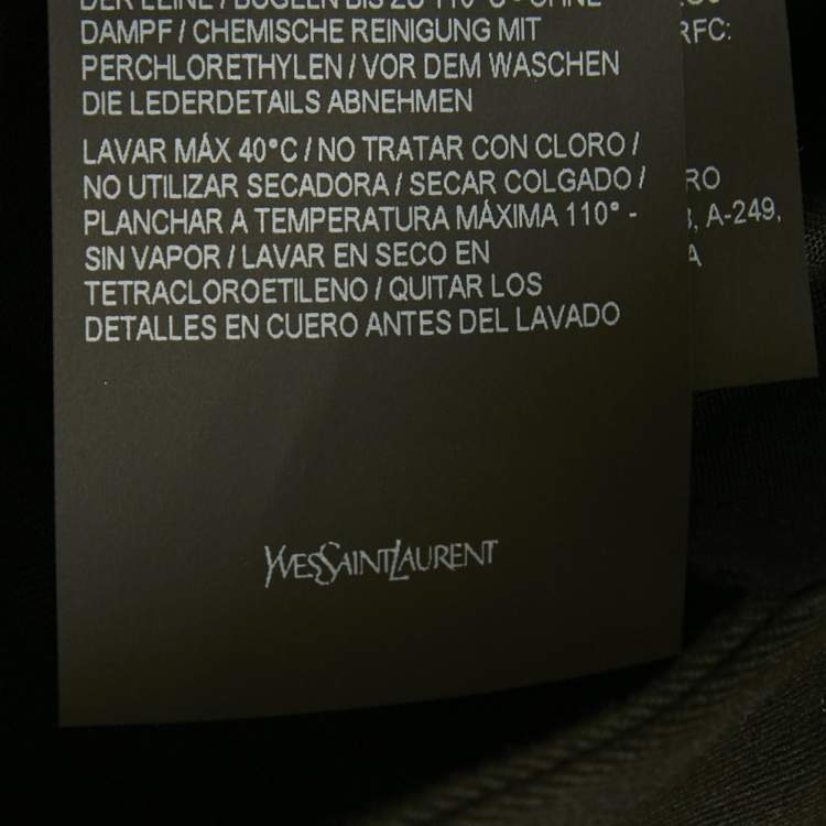 Pre Owned بنطلون سان لوران قطن أسود كارغو مقاس وسط 30 بوصة