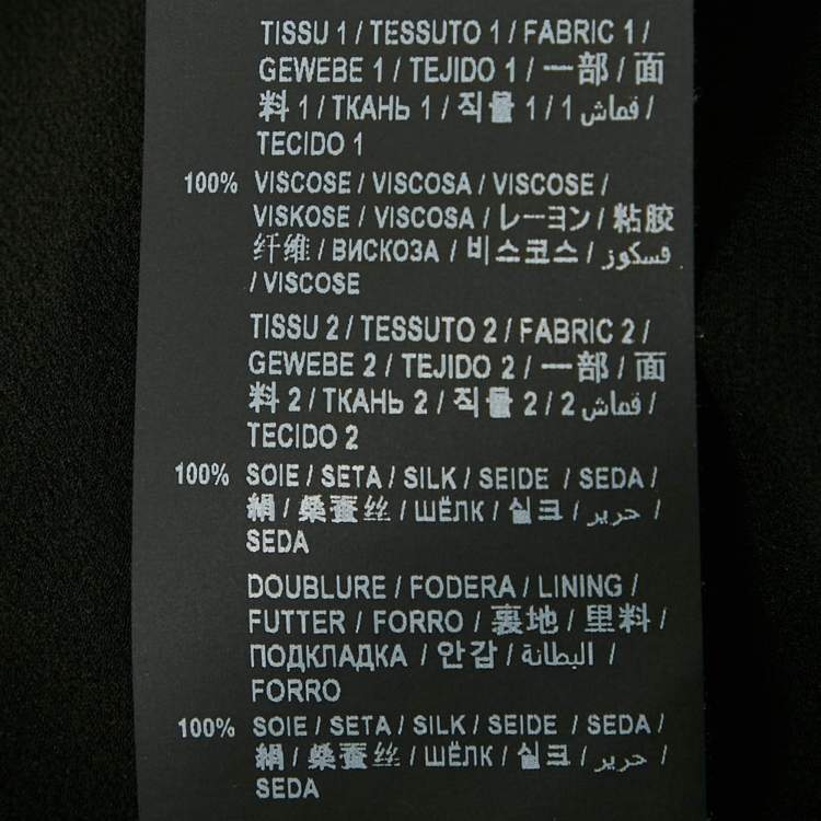 Pre Owned Saint Laurent Black Chiffon Cut-Out Midi Dress S