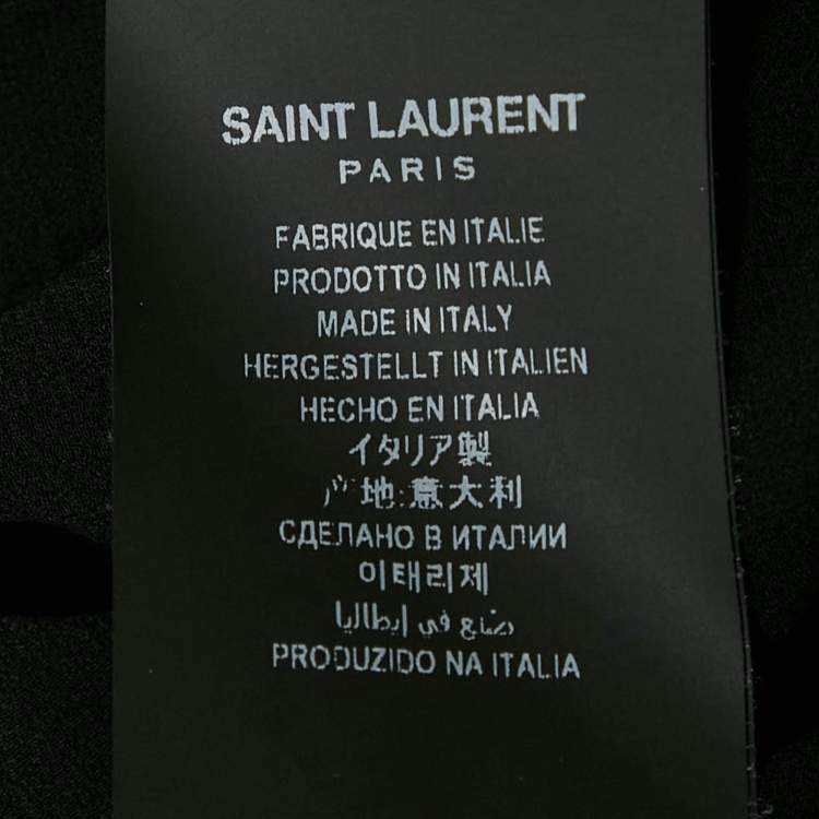 Pre Owned Saint Laurent Black Chiffon Cut-Out Midi Dress S