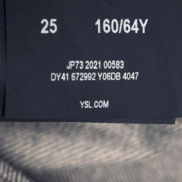 Pre Owned Saint Laurent Paris Blue Denim Shorts S