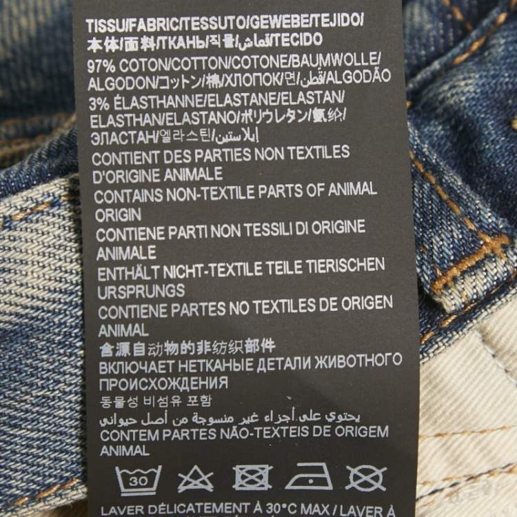 Pre Owned Saint Laurent Paris Blue Denim Shorts S