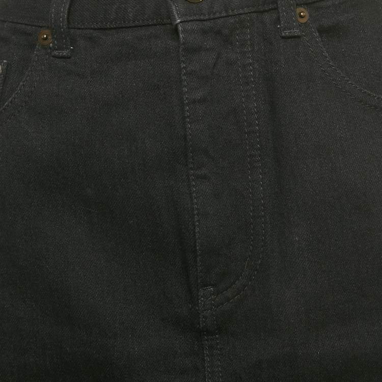 Pre Owned Saint Laurent Denim Mini Skirt M