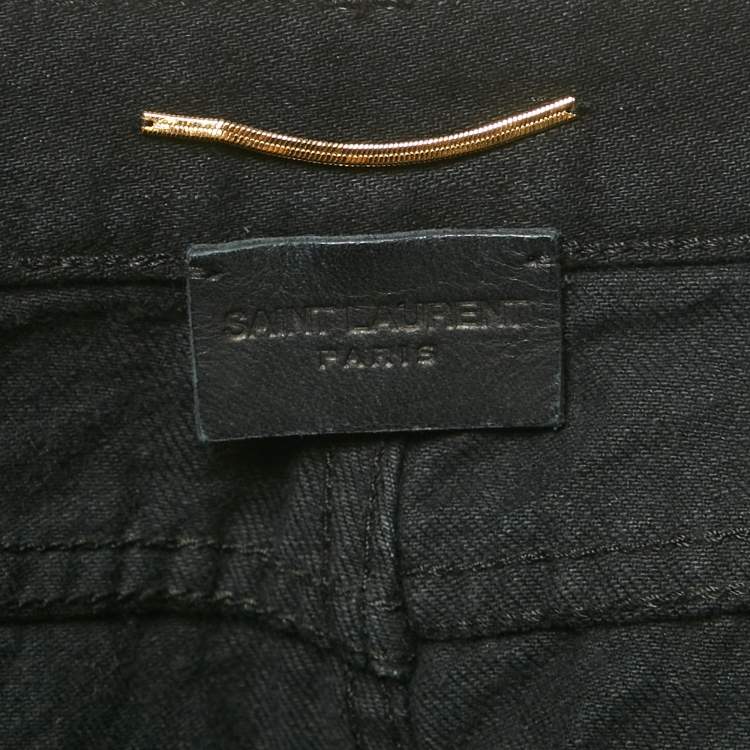 Pre Owned Saint Laurent Denim Mini Skirt M