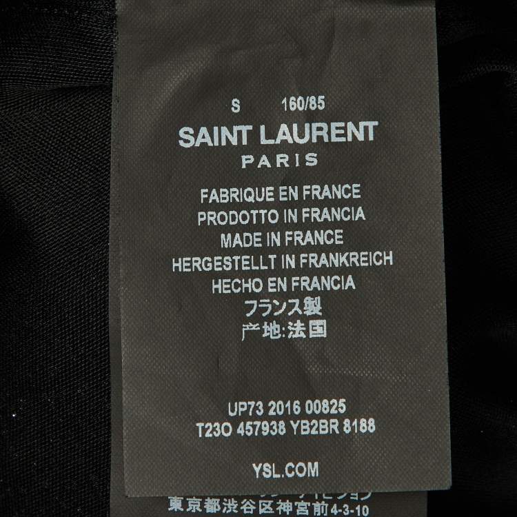 Pre Owned Saint Laurent Paris Silver Sequined Knee Length Dress S