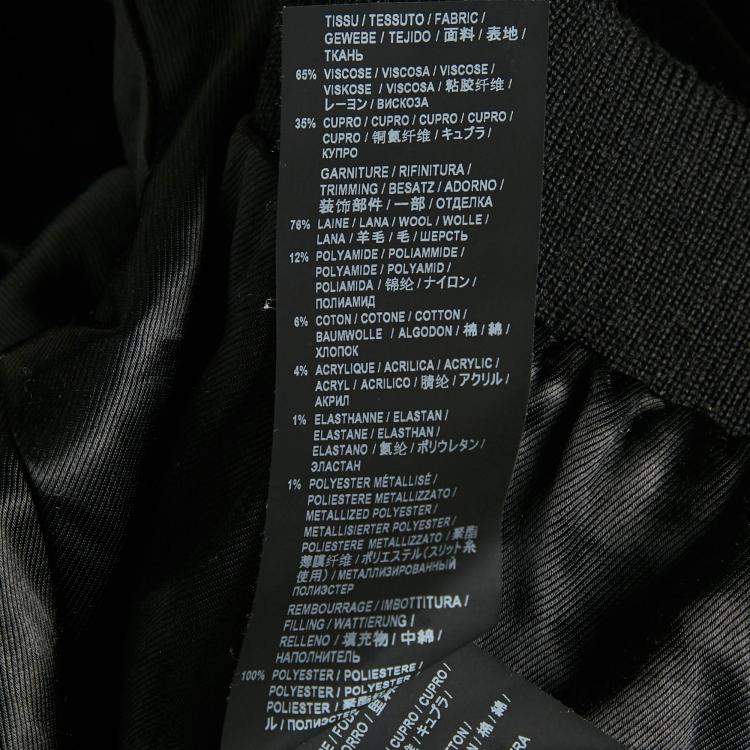 Pre Owned Saint Laurent Paris Black Embellished Velvet Bomber Jacket S