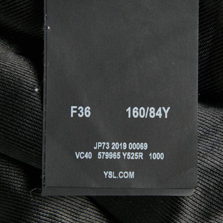 Pre Owned Saint Laurent Paris Black Embellished Velvet Bomber Jacket S