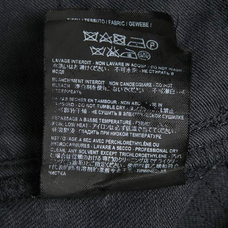 Pre Owned Saint Laurent Paris Black Denim Ripped Jeans M/Waist 30"