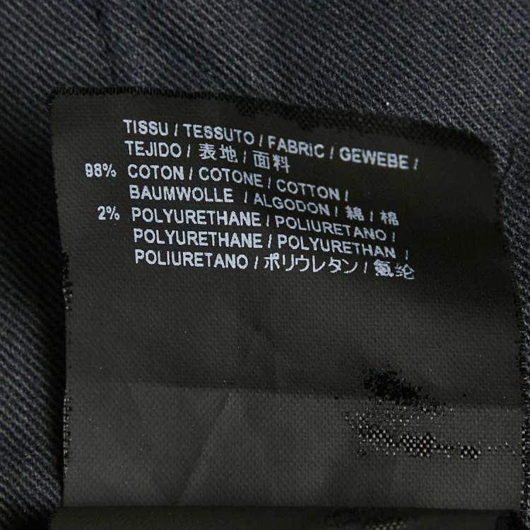 Pre Owned Saint Laurent Paris Black Denim Ripped Jeans M/Waist 30"