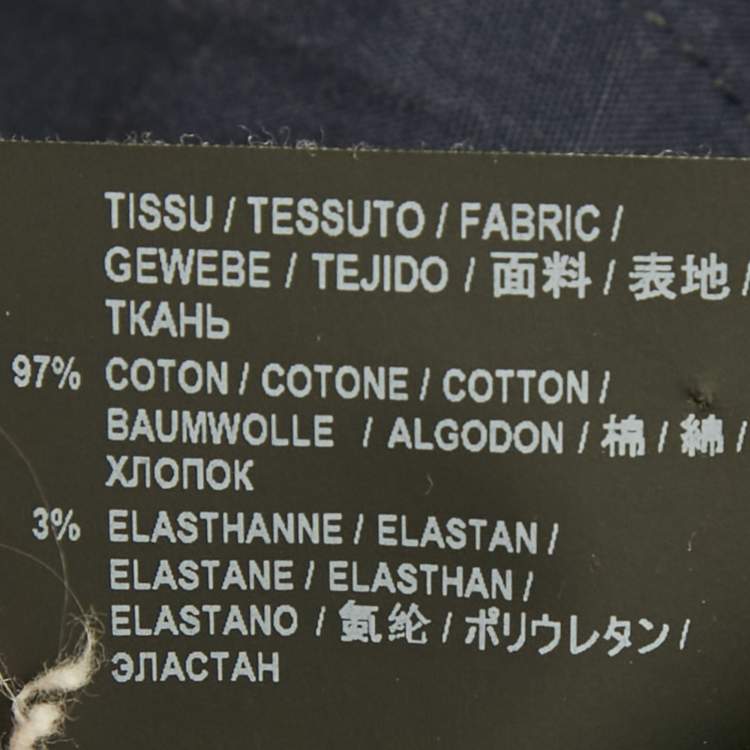 Pre Owned بنطلون قطني سان لوران أزرق بحري مقاس كبير