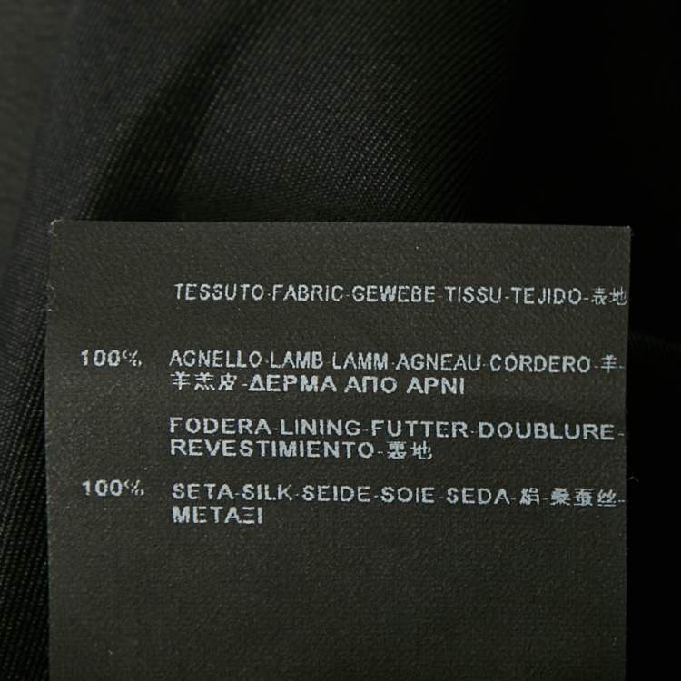 مملوكة مسبقًا Saint Laurent Paris Black Leather Zip Detail Mini Skirt S