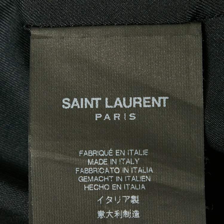 Pre Owned Saint Laurent Paris Black Wool Felt Cape S