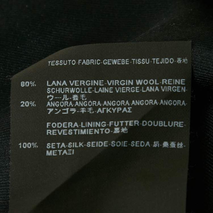 Pre Owned Saint Laurent Paris Black Wool Felt Cape S