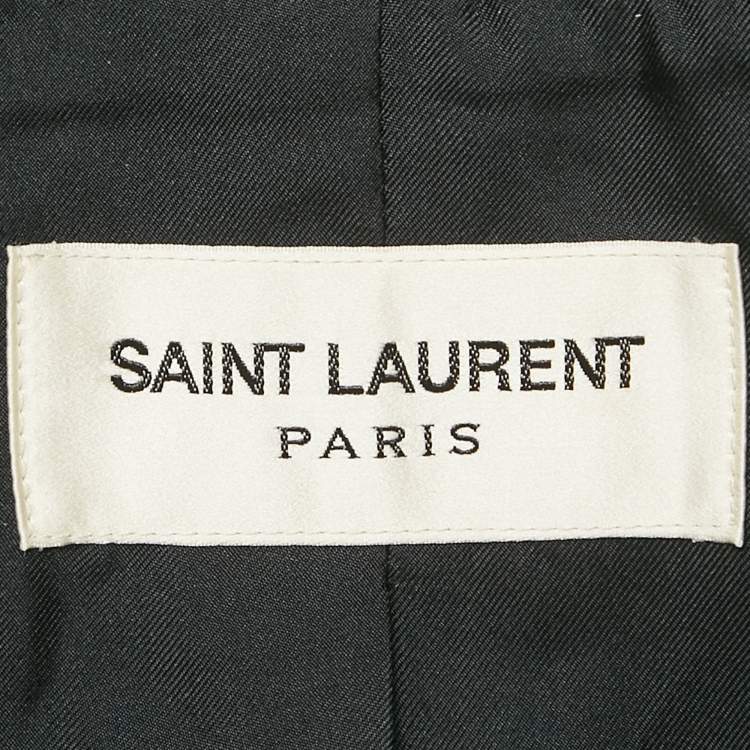 Pre Owned Saint Laurent Paris Black Wool Felt Cape S
