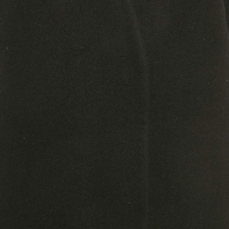 Pre Owned Saint Laurent Paris Black Wool Felt Cape S