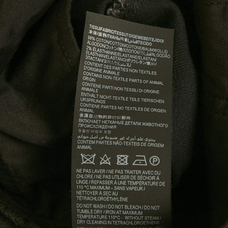 Pre Owned بنطلون جينز ممزق سان لوران باريس دينم أسود مقاس وسط 30 بوصة