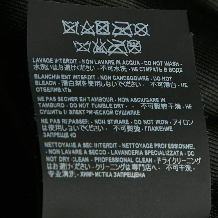 Pre Owned Saint Laurent Black Leather Biker Jacket M